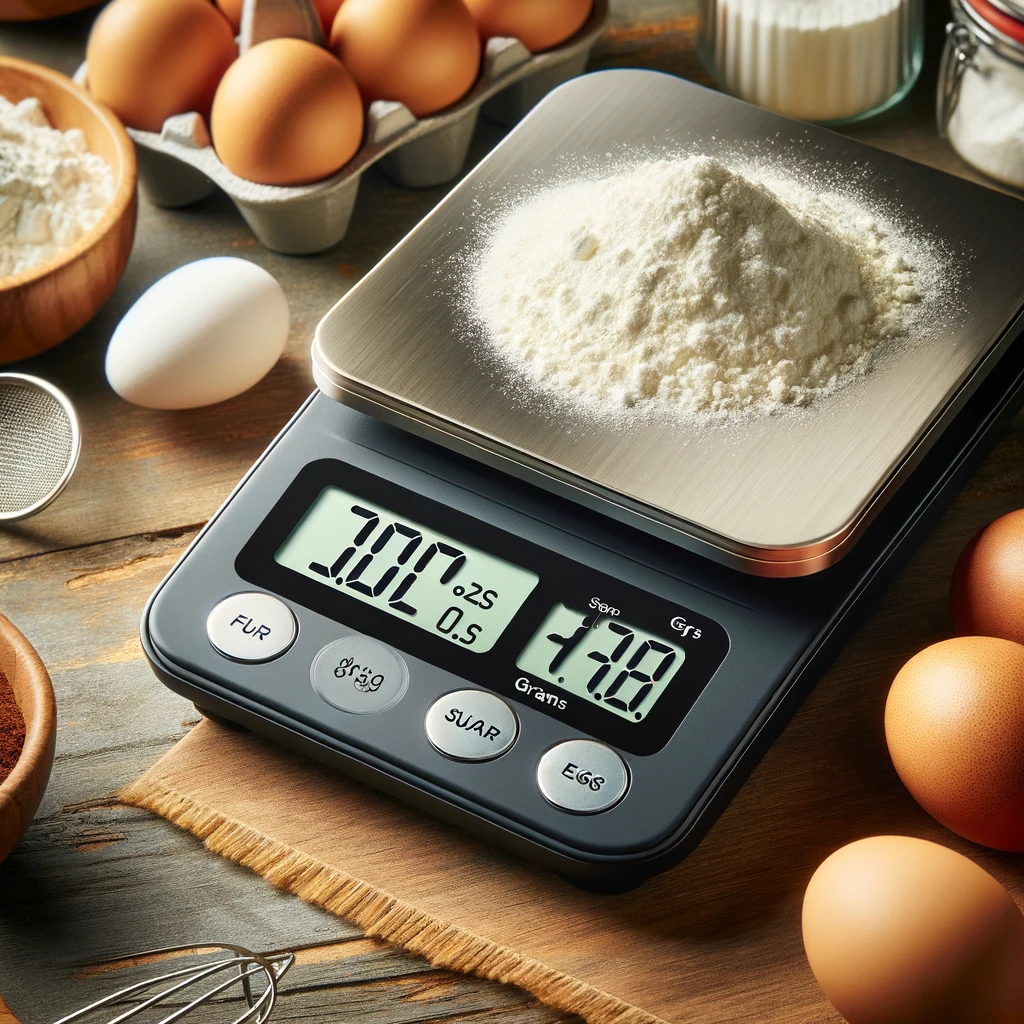 A digital scale displaying both ounces and grams, symbolizing the conversion process