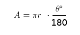 Bogensäule eines Sektors Formula