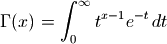 Definizione della funzione gamma
