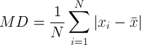 Mean Absolute Deviation Formula